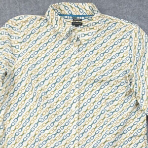 Talbots Button Up Shirt Womens 14 Equestrian Bridle Wrinkle Resistant Preppy